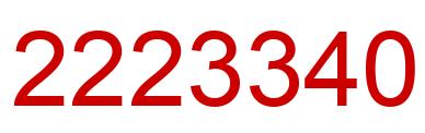 Number 2223340 red image