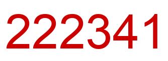 Number 222341 red image