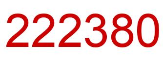 Number 222380 red image