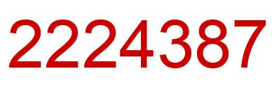 Number 2224387 red image
