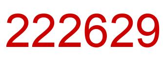 Number 222629 red image