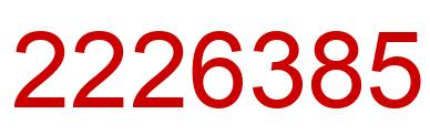 Number 2226385 red image