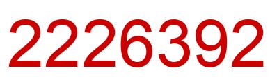 Number 2226392 red image