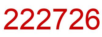 Number 222726 red image