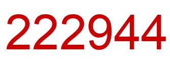 Number 222944 red image