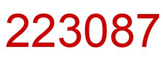 Número 223087 imagen rojo