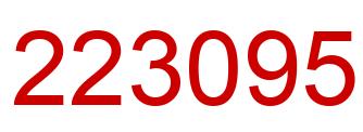 Número 223095 imagen rojo