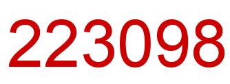 Número 223098 imagen rojo