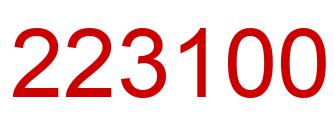 Número 223100 imagen rojo