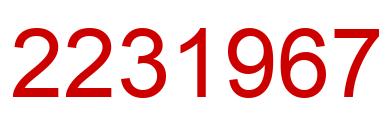 Number 2231967 red image