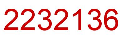 Number 2232136 red image