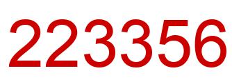 Number 223356 red image