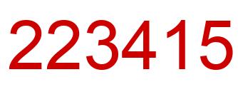 Número 223415 imagen rojo