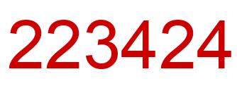Número 223424 imagen rojo