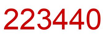Number 223440 red image