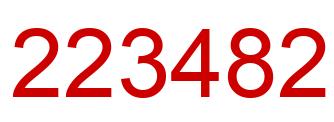 Number 223482 red image