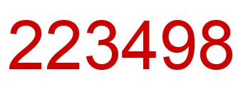 Number 223498 red image