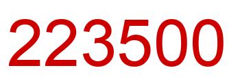 Number 223500 red image