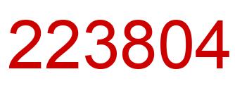 Number 223804 red image