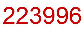 Number 223996 red image