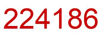 Number 224186 red image