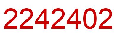 Number 2242402 red image
