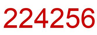 Number 224256 red image