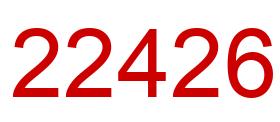 Number 22426 red image