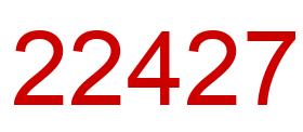 Number 22427 red image