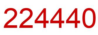 Number 224440 red image