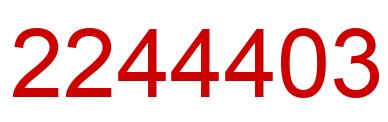Number 2244403 red image