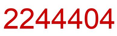 Number 2244404 red image
