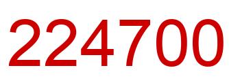Number 224700 red image