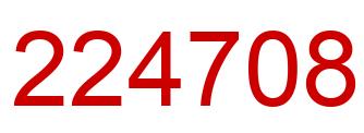 Number 224708 red image