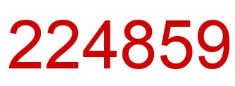 Number 224859 red image