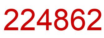 Number 224862 red image