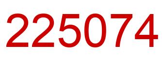 Number 225074 red image