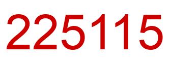 Number 225115 red image