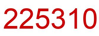 Number 225310 red image