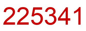 Number 225341 red image