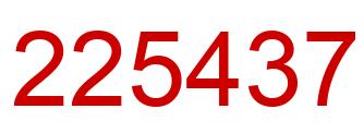 Number 225437 red image
