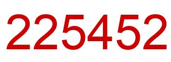 Number 225452 red image
