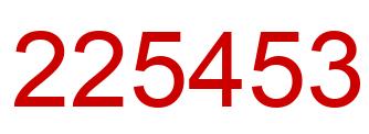 Number 225453 red image