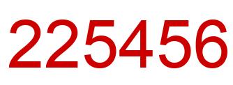 Number 225456 red image