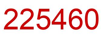 Number 225460 red image