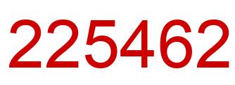Number 225462 red image