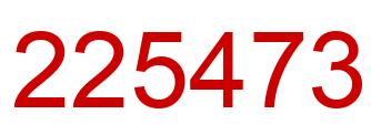 Number 225473 red image