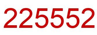 Number 225552 red image