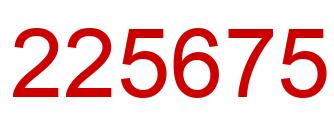 Number 225675 red image
