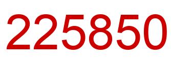 Number 225850 red image